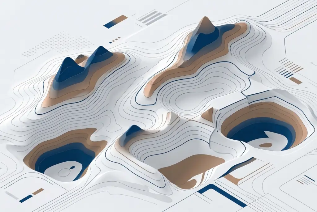 AI generated A "Topographical" or "Heatmap" style visualization